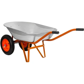 Тачка садово-строительная двухколесная в коробке СТРОЙМАШ объём 80 л грузоподъёмность 190кг 17037 от магазина РЭССИ