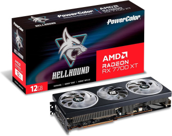 Видеокарта PowerColor PCI-E 4.0 RX7700XT 12G-L/OC AMD Radeon RX 7700XT 12Gb 192bit GDDR6 2226/18000 HDMIx1 DPx3 HDCP Ret от магазина РЭССИ