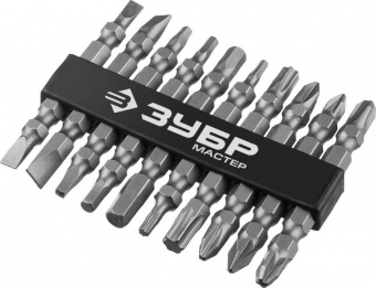 Набор бит Зубр 26089-H10 (10пред.) для шуруповертов от магазина РЭССИ