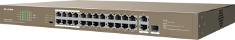 Коммутатор IP-Com F1126P-24-250W (L2) 24x100Мбит/с 2x1Гбит/с 1xКомбо(1000BASE-T/SFP) 1SFP 24PoE 230W неуправляемый от магазина РЭССИ