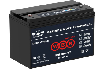 Тяговый аккумулятор для лодочного электромотора WBR MB100-12 12В 100 Ач УТ-00000434 от магазина РЭССИ