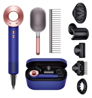 Фен Dyson Supersonic HD07 Vinca Blue/Rose 1600Вт синий/розовое золото от магазина РЭССИ