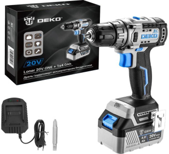 Дрель-шуруповерт Deko Loner 20V One аккум. (085-1004) от магазина РЭССИ