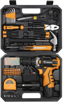 Дрель-шуруповерт Deko DKCD12FU-Li-Ion аккум. патрон:быстрозажимной (кейс в комплекте) (063-4117) от магазина РЭССИ