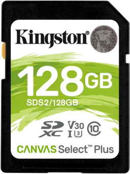 Флеш карта SDXC Kingston 128GB SDS2/128GB Canvas Select Plus w/o adapter от магазина РЭССИ