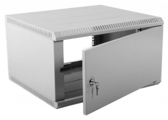 Шкаф коммутационный ЦМО ШРН-ЭКОНОМ (ШРН-Э-9.350.1) настенный 9U 600x350мм пер.дв.стал.лист 85кг серый 300мм 476мм от магазина РЭССИ