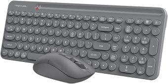 Клавиатура + мышь A4Tech Fstyler FG3300 Air2 клав:серый мышь:серый USB беспроводная slim Multimedia от магазина РЭССИ