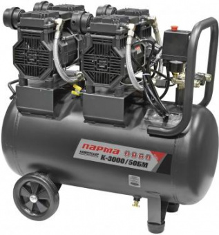 Компрессор поршневой Парма БМ K-3000/50БМ безмасляный 474л/мин 50л 3000Вт серый/черный от магазина РЭССИ