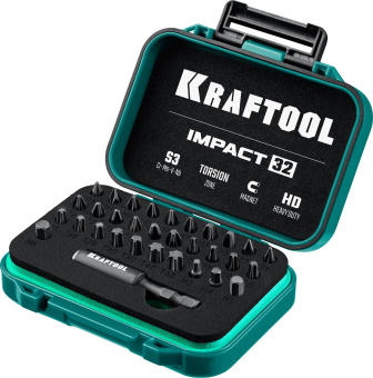 Набор бит Kraftool IMPACT-32 (26066-H32) универсал. (32пред.) для шуруповертов/дрелей от магазина РЭССИ