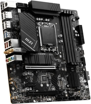 Материнская плата MSI PRO B760M-A WIFI DDR4 Soc-1700 Intel B760 4xDDR4 mATX AC`97 8ch(7.1) 2.5Gg+HDMI+DP от магазина РЭССИ
