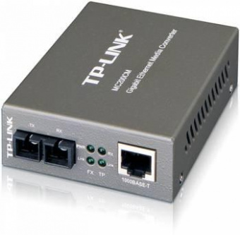 TP-Link MC200CM 1000Mbps RJ45 to 1000Mbps multi-mode SC fiber Converter, Full-duplex,up to 550m, switching power adapter, chassis mountable от магазина РЭССИ