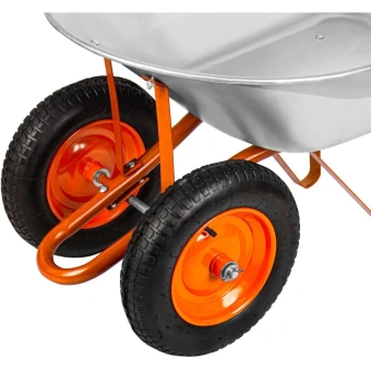 Тачка садово-строительная двухколесная в коробке СТРОЙМАШ объём 80 л грузоподъёмность 190кг 17037 от магазина РЭССИ