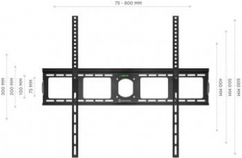 Кронштейн для телевизора Onkron UF4 черный 55"-100" макс.75кг настенный фиксированный от магазина РЭССИ