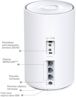 Бесшовный Mesh роутер TP-Link Deco X20-4G(1-pack) AX1800 10/100/1000BASE-TX/3G/4G/4G+ (упак.:1шт) от магазина РЭССИ