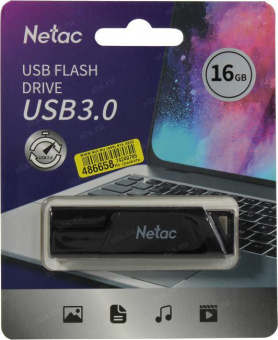 Флеш Диск Netac 16Gb U336 NT03U336S-016G-30BK USB3.0 черный от магазина РЭССИ