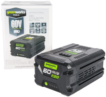 Батарея аккумуляторная Greenworks G60B2 60В 2Ач Li-Ion (2918307) от магазина РЭССИ