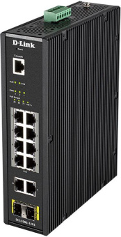 Коммутатор D-Link DIS-200G-12PS/A 10G 2SFP 8PoE 240W управляемый от магазина РЭССИ