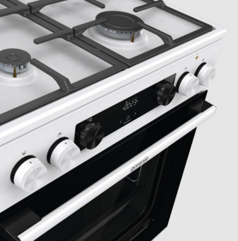 Плита Комбинированная Gorenje GK6C4WF белый (стеклянная крышка) реш.чугун от магазина РЭССИ