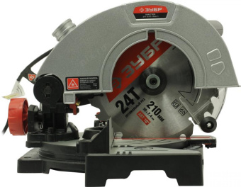 Торцовочная пила Зубр ЗПТ-210-1400 Л 1300Вт 5500об/мин d=210мм от магазина РЭССИ