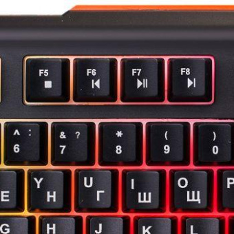 Клавиатура Оклик 710G BLACK DEATH черный/серый USB Multimedia for gamer LED от магазина РЭССИ