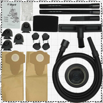 Строительный пылесос Bort BSS-1430-P 1400Вт (уборка: сухая/влажная) синий от магазина РЭССИ