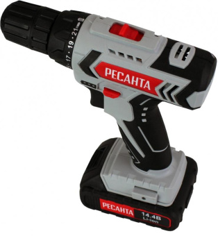 Дрель-шуруповерт Ресанта ДА-14-2Л аккум. патрон:быстрозажимной (75/14/3) от магазина РЭССИ