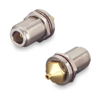 Разъем N(female) под полужесткий кабель RG-405 (0.086"), на корпус, сборный, герметичный, с гайкой от магазина РЭССИ