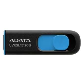 Флеш Диск A-Data 512GB DashDrive UV128 AUV128-512G-RBE USB3.0 черный/синий от магазина РЭССИ