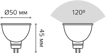 Лампа светодиодная Gauss Black 5Вт цок.:GU5.3 рефлектор 220B 3000K св.свеч.бел.теп. MR16 (упак.:10шт) (101505105) от магазина РЭССИ