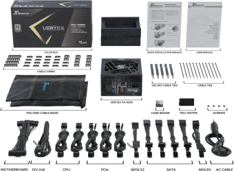 Блок питания Seasonic ATX 1000W VERTEX PX-1000 80+ platinum (20+4pin) APFC 135mm fan 18xSATA Cab Manag RTL от магазина РЭССИ