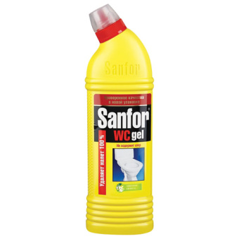 Средство для уборки туалета 1кг WC gel лимонный фреш SANFOR 1954 601957 от магазина РЭССИ