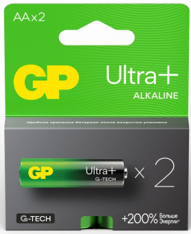 Батарея GP Ultra Plus Alkaline 15AUPA21-2CRSB2 AA (2шт) блистер от магазина РЭССИ