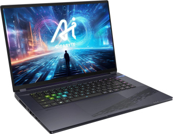 Ноутбук Gigabyte Aorus 16X Core i7 13650HX 16Gb SSD1Tb NVIDIA GeForce RTX4060 8Gb 16" IPS QHD+ (2560x1600) Free DOS grey WiFi BT Cam (9KG-43KZC54SD) от магазина РЭССИ