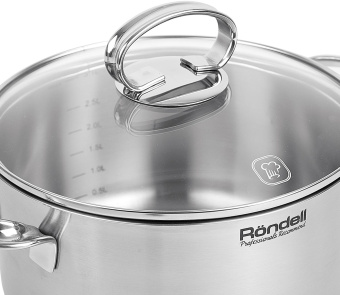 Кастрюля Rondell Zart RDS-1227 5.1л. d=24см (с крышкой) стальной от магазина РЭССИ