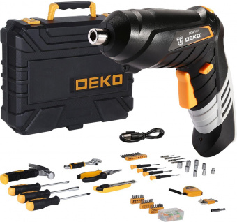 Отвертка аккум. Deko DKS4FU-Li аккум. патрон:Шестигранник 6.35 мм (1/4) (кейс в комплекте) (063-4153) от магазина РЭССИ