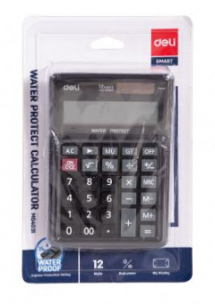 Калькулятор настольный Deli EM04031 черный 12-разр. от магазина РЭССИ