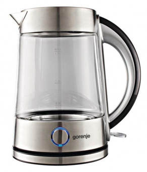 Чайник электрический Gorenje K17G 1.7л. 2200Вт серебристый (корпус: стекло) от магазина РЭССИ