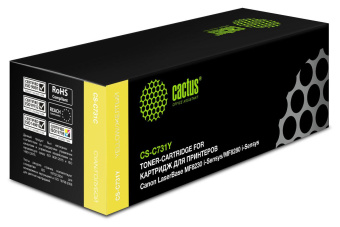 Картридж лазерный Cactus CS-C731Y 731 Y желтый (1800стр.) для Canon LB i-Sensys MF8230/MF8280 от магазина РЭССИ