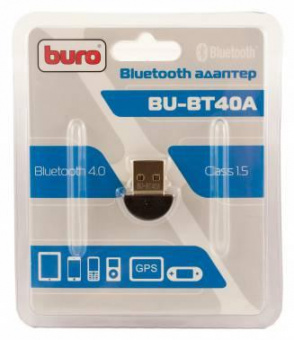 Адаптер USB Buro BU-BT40A Bluetooth 4.0+EDR class 1.5 20м черный от магазина РЭССИ