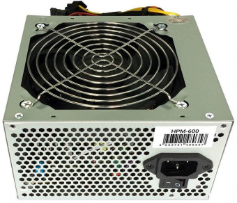 Блок питания Hiper ATX 600W HPM-600 (24+4+4pin) PPFC 120mm fan 4xSATA от магазина РЭССИ