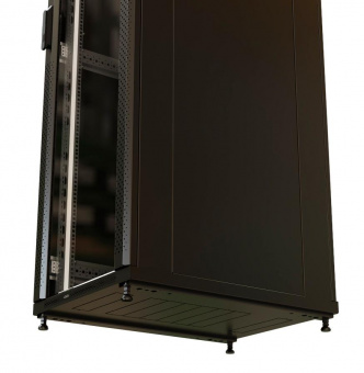 Шкаф серверный WRline (WR-TT-2761-AS-RAL9004) напольный 27U 600x1000мм пер.дв.стекл задн.дв.стал.лист 2 бок.пан. 800кг черный 910мм 1388мм IP20 сталь от магазина РЭССИ