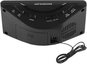 Радиобудильник Harper HCLK-1006 черный LED подсв:зеленая часы:цифровые AM/FM от магазина РЭССИ