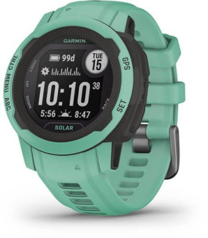 Смарт-часы Garmin Instinct 2S Solar Tactical 20мм 1.3" AMOLED корп.черный/мятный рем.мятный (010-02564-02) от магазина РЭССИ