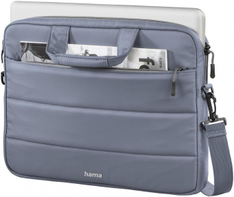 Сумка для ноутбука 13.3" Hama Toronto серый/голубой нейлон (00216567) от магазина РЭССИ