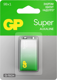 Батарея GP Super Alkaline 1604AA21-5CRSBC1 9V (1шт) блистер от магазина РЭССИ