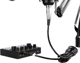 Микрофон проводной Оклик SM-600G 2.5м черный от магазина РЭССИ