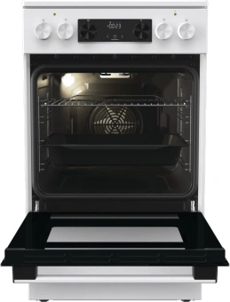 Плита Электрическая Gorenje GEC5C61WG белый стеклокерамика (без крышки) от магазина РЭССИ
