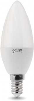 Лампа светодиодная Gauss 8Вт цок.:E14 свеча 220B 3000K св.свеч.бел.теп. C37 (упак.:1шт) (33118) от магазина РЭССИ