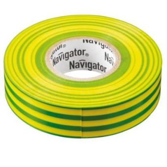 Изолента ПВХ Navigator 15мм 20м желто-зеленый NIT-B15-20/YG 71108 от магазина РЭССИ
