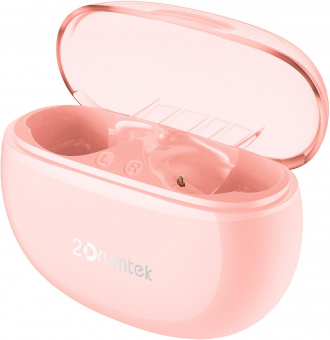 Гарнитура вкладыши A4Tech 2Drumtek B27 TWS розовый/белый беспроводные bluetooth в ушной раковине (B27 BABY PINK) от магазина РЭССИ